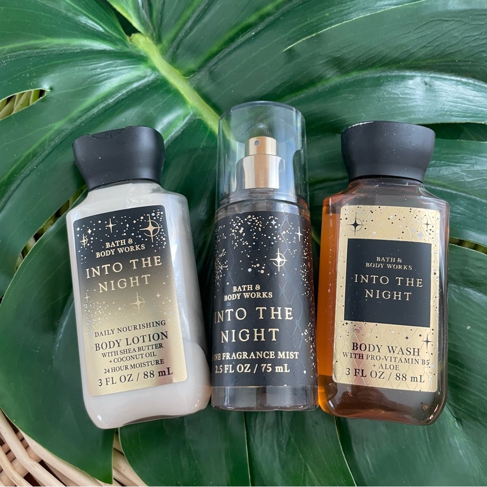 Bath & Body Works Into the Night Travel Shower Gel, Fragrance Mist & Body Lotion
